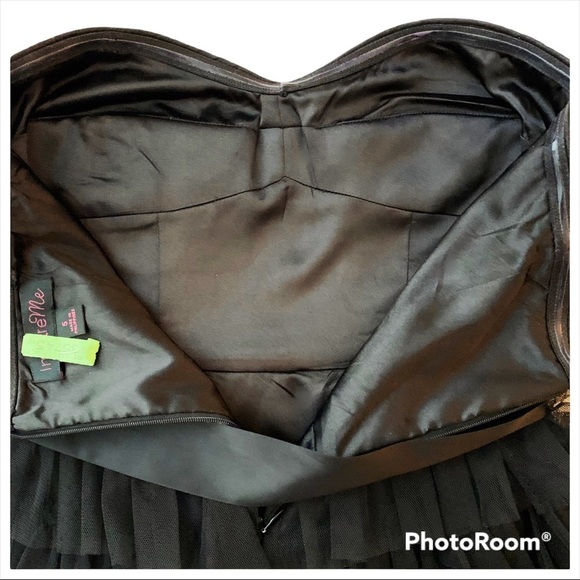 INSPIRE Me Strapless Black Tulle Dress Size 5 Juniors/Size Women’s Medium - Picture 5 of 7